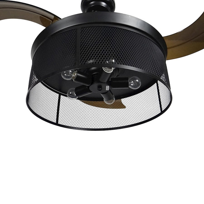 Carro Paloma 42" Ceiling Fan/Wall Control, Black/Brown