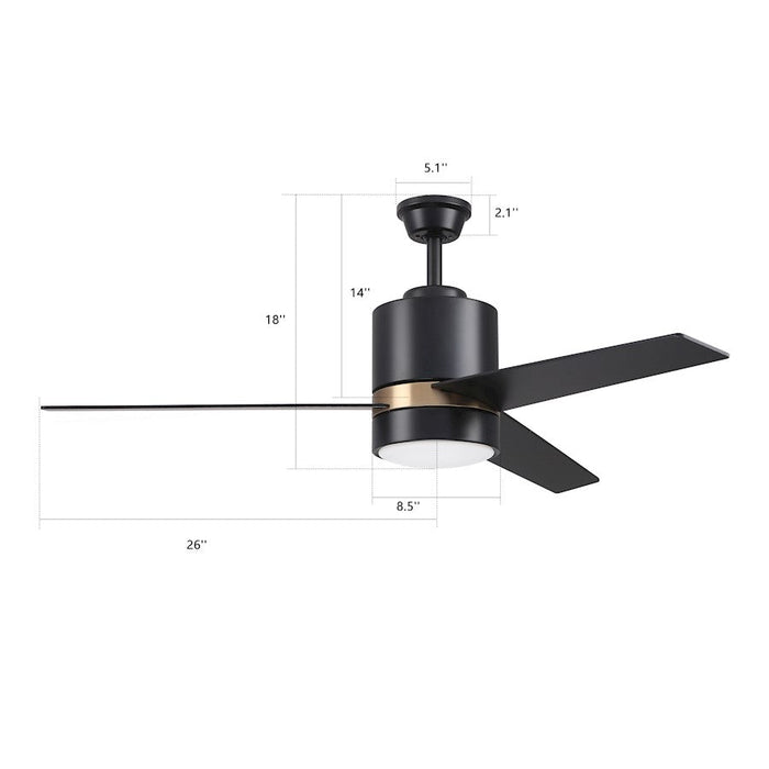 Carro Raiden 52" Wifi Ceiling Fan/LED Light Kit