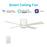 Carro Arlington 52" Ceiling Fan/Wall Control, White/White - VWGS-524G-L12-W1-1FM