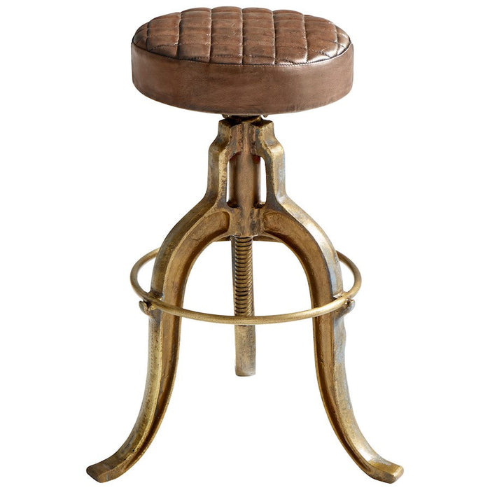 Cyan Design Abbey Stool, Aged Brass - 10077