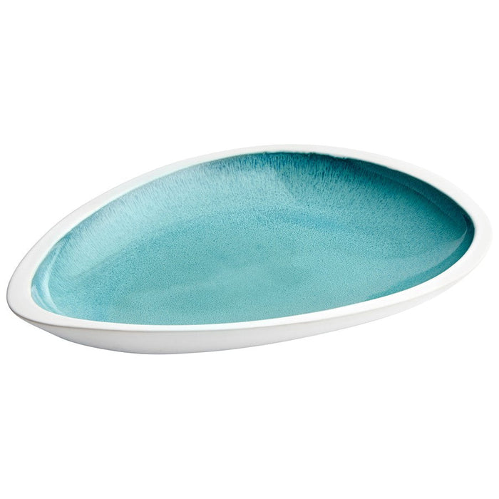 Cyan Design Large Nice Dream Tray, White/Green - 10261