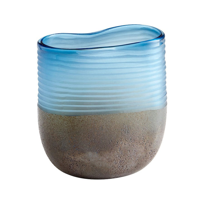 Cyan Design Small Europa Vase, Blue/Iron Glaze - 10343