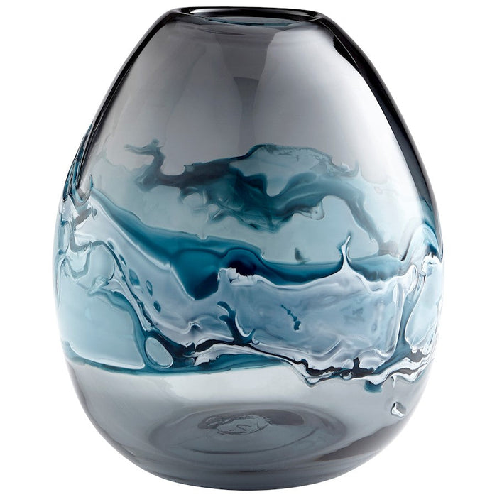 Cyan Design Mescolare 11" Vase, Blue/White - 10462