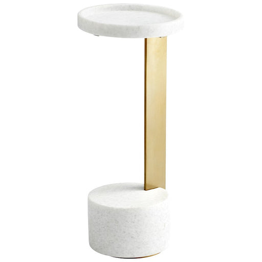 Cyan Design Kodiak Side Table, Gold/White - 10497