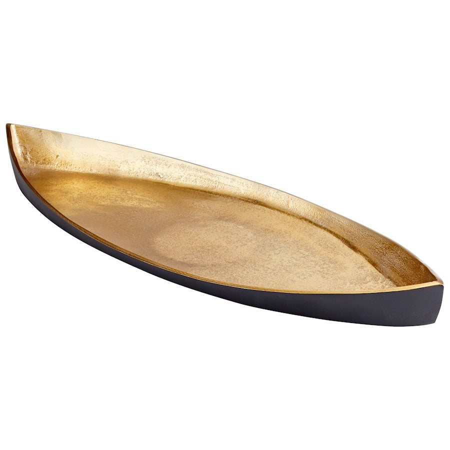 Cyan Design Alumbrar 20" Tray, Matt Black/Gold - 10618