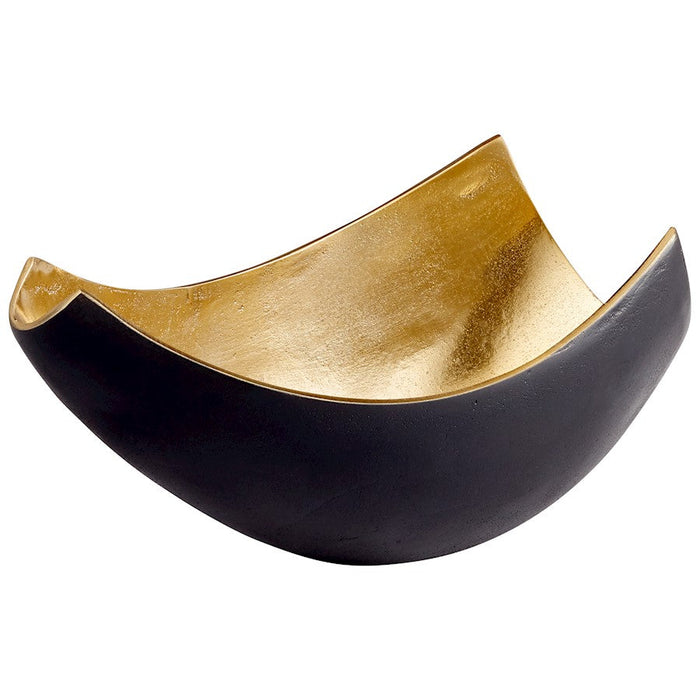 Cyan Design Boema 6" Tray, Matt Black/Gold - 10620