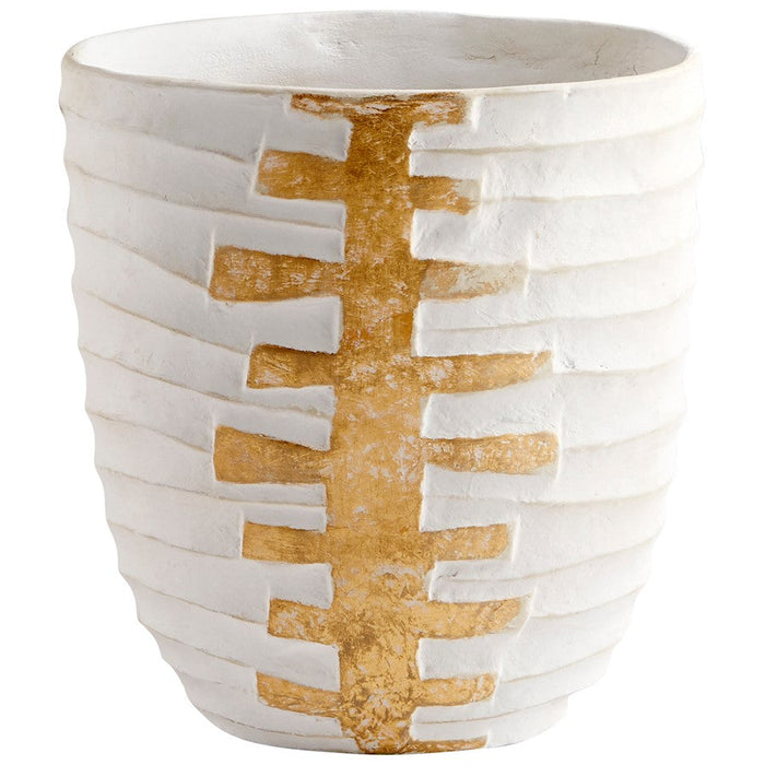 Cyan Design Luxe Vessel 15" Vase, White/Gold - 10671