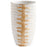 Cyan Design Luxe Vessel 20" Vase, White/Gold - 10672