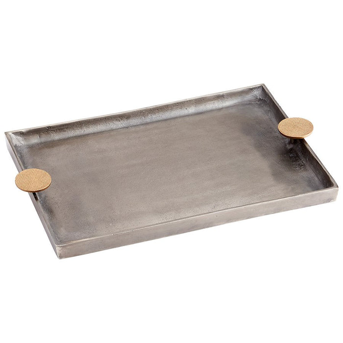 Cyan Design Obscura 12" Tray, Silver/Gold - 10737