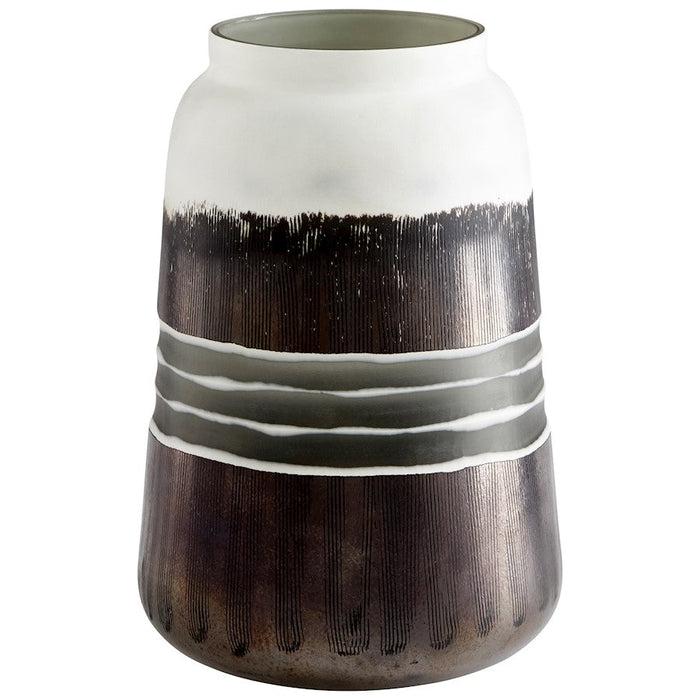 Cyan Design Borneo 11" Vase, Black/White - 10854