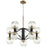 Cyan Design Helios 13" Chandelier, Noir/Aged Brass - 10965