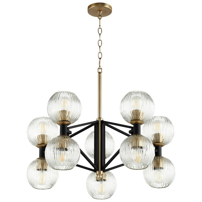 Cyan Design Helios 13" Chandelier, Noir/Aged Brass - 10965