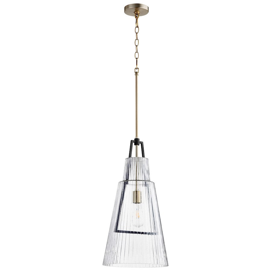 Cyan Design Pylon Pendant, Noir/Aged Brass - 10970