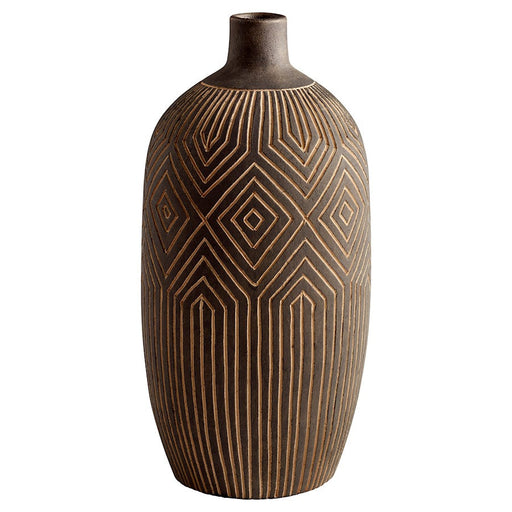 Cyan Design Large Dark Labyrinth Vase, Grey - 11123