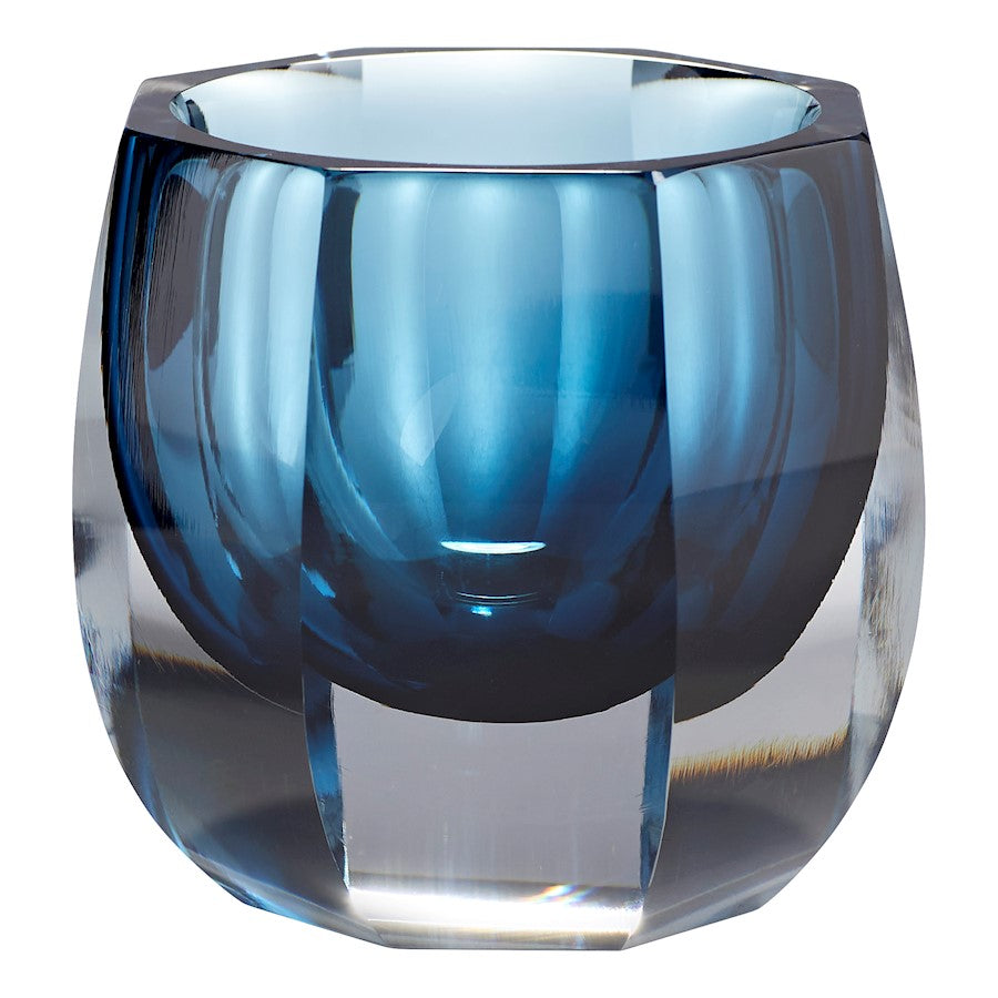 Cyan Design Small Azure Oppulence Vase, Blue/Clear - 11253