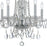 Crystorama Traditional Crystal 5 Light Mini Chandelier, Chrome