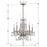 Crystorama Traditional Crystal 5 Light Mini Chandelier, Chrome