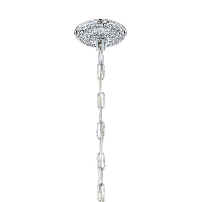 Crystorama Traditional Crystal 5 Light Mini Chandelier, Chrome