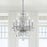 Crystorama Traditional Crystal 5 Light Mini Chandelier, Chrome