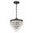 Crystorama Calypso 3 Light Mini Chandelier, Matte Black - 130-MK