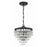 Crystorama Calypso Mini Chandelier, Matte Black