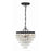 Crystorama Calypso Mini Chandelier, Matte Black