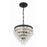 Crystorama Calypso Mini Chandelier, Matte Black