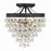 Crystorama Calypso Semi Flush Mount, Matte Black