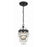 Crystorama Calypso 1 Light Mini Chandelier, Matte Black - 131-MK