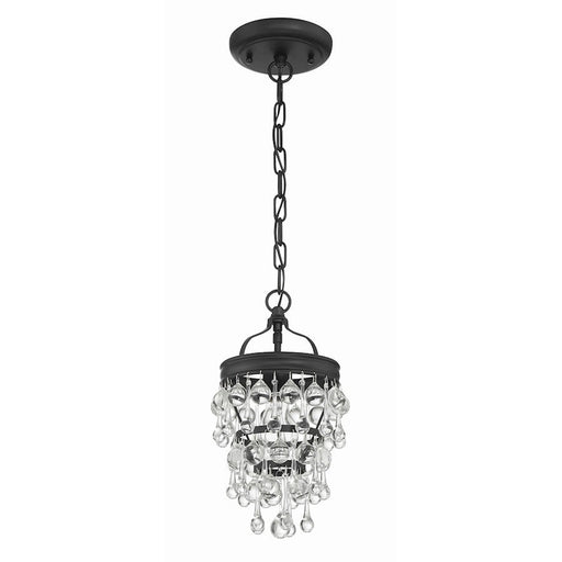 Crystorama Calypso Mini Chandelier, Matte Black
