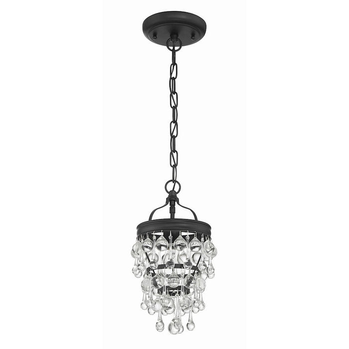 Crystorama Calypso Mini Chandelier, Matte Black