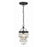 Crystorama Calypso Mini Chandelier, Matte Black