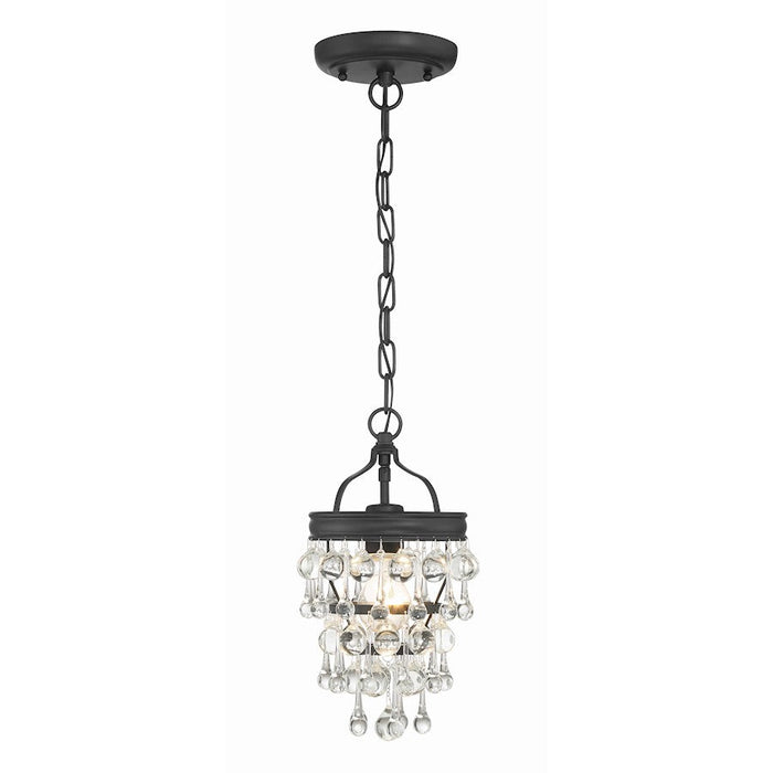 Crystorama Calypso Mini Chandelier, Matte Black