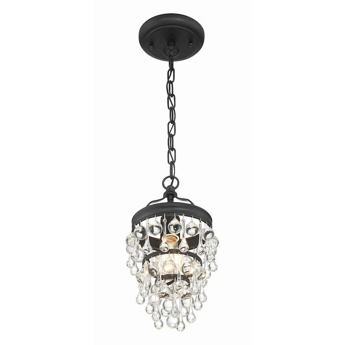 Crystorama Calypso Mini Chandelier, Matte Black