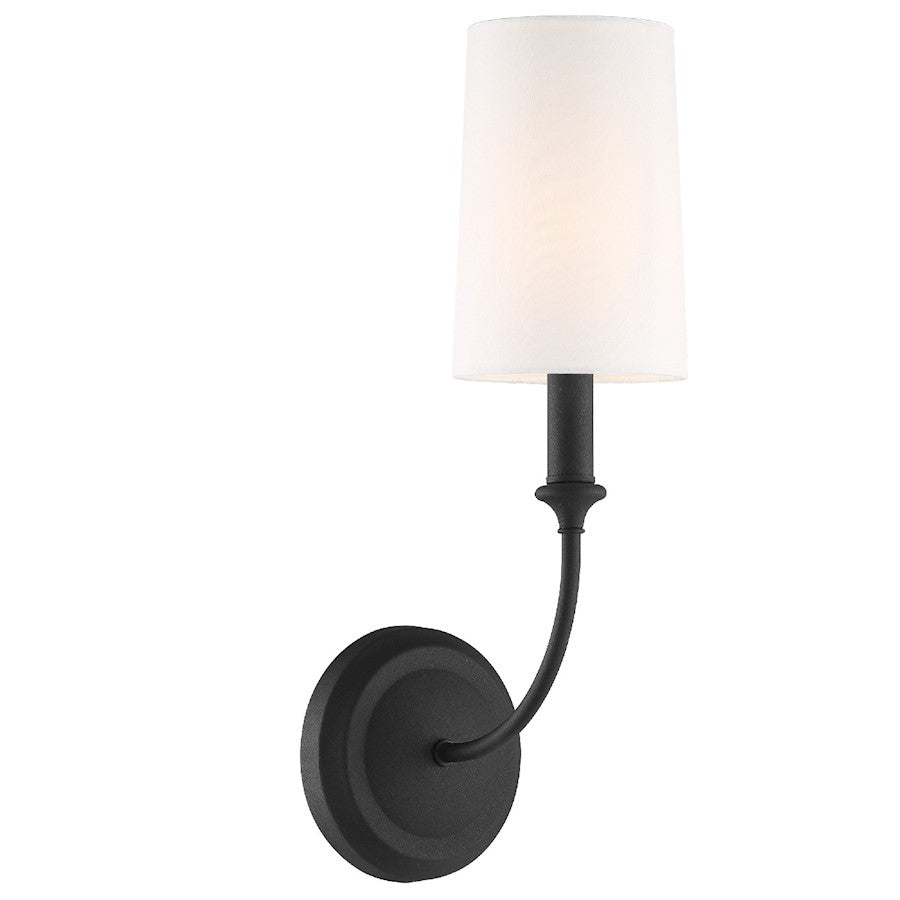 Crystorama Sylvan 1 Light Libby Langdon Sconce, Black Forged - 2241-BF