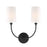 Crystorama Sylvan 2 Light Libby Langdon Sconce, Black Forged - 2242-BF