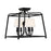 Crystorama Sylvan 4 Light Semi Flush Mount, Black Forged/Ivory - 2243-BF