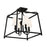 Crystorama Sylvan 4 Light Semi Flush Mount, Black Forged/Ivory