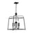 Crystorama Sylvan 4 Light 21.5" Chandelier, Black Forged - 2244-BF-NOSHADE