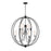 Crystorama Sylvan 8 Light Chandelier, Black Forged/Ivory - 2246-BF