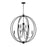 Crystorama Sylvan 8 Light Chandelier, Black Forged/Ivory