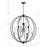 Crystorama Sylvan 8 Light Chandelier, Black Forged/Ivory