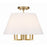 Crystorama Westwood 5 Light Semi Flush Mount, Gold/White - 2255-VG-CEILING