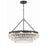 Crystorama Calypso 6 Light 25" Chandelier, Matte Black - 237-MK