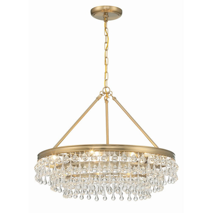 Crystorama Calypso 6 Light Chandelier, Vibrant Gold - 237-VG