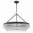 Crystorama Calypso 6 Light 30" Chandelier, Matte Black