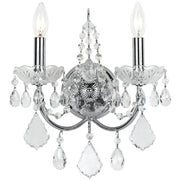 Crystorama Imperial 2 Light Wall Mount, Polished Chrome/Italian - 3222-CH-CL-I