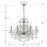 Crystorama Imperial 6 Light Chandelier, Polished Chrome/Italian