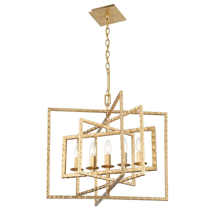 Crystorama Capri Chandelier, Antique Gold