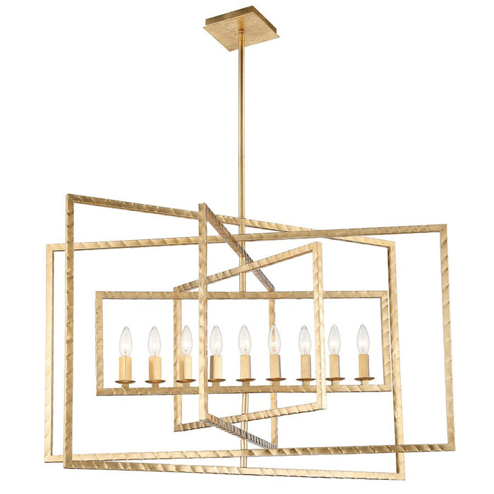 Crystorama Capri Chandelier, Antique Gold